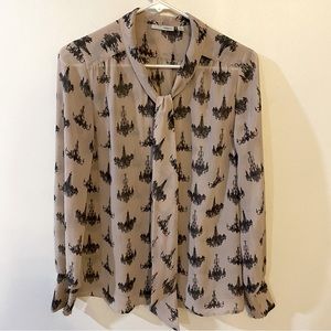 Halogen Georgette blouse chandeliers XS